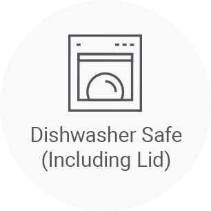 Dishwasher safe (including lid)