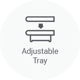 Adjustable tray