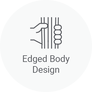 Edged body design to provide secure grip 