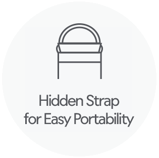 Hidden Strap for Easy Portability
