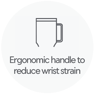 Ergonomic handle to reduce wrist strain